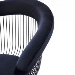 VIG Modrest Chandler - Modern Black Velvet & Black Stainless Steel Dining Chair Dining Room