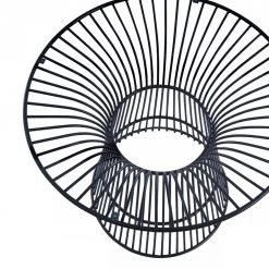 VIG Modrest Chandler - Modern Round Glass & Black Stainless Steel Dining Table Dining Room