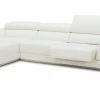 VIG Divani Casa Chrysanthemum Mini - Modern White Leather Left Facing Sectional Sofa Living Room