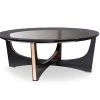 VIG A&X Talin Modern Black Crocodile & Rosegold Coffee Table Living Room