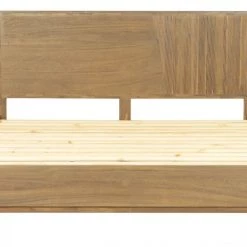 VIG Modrest Claire - Contemporary Natural Light Mocha Acacia Bed By Hollywood Glam