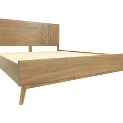 VIG Modrest Claire - Contemporary Natural Light Mocha Acacia Bed By Hollywood Glam