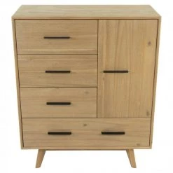 VIG Modrest Claire - Contemporary Natural Light Mocha Acacia Chest By Hollywood Glam