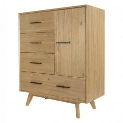 VIG Modrest Claire - Contemporary Natural Light Mocha Acacia Chest By Hollywood Glam