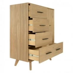 VIG Modrest Claire - Contemporary Natural Light Mocha Acacia Chest By Hollywood Glam