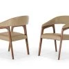 VIG Modrest Clive Modern Taupe & Walnut Dining Chair