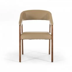 VIG Modrest Clive Modern Taupe & Walnut Dining Chair