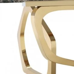 VIG Modrest Colton - Modern Brown & Gold Dining Table