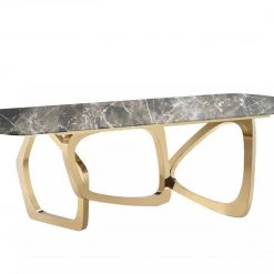 VIG Modrest Colton - Modern Brown & Gold Dining Table