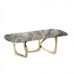 VIG Modrest Colton - Modern Brown & Gold Dining Table