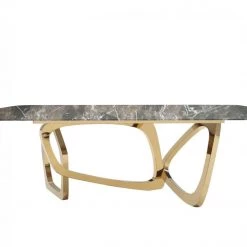 VIG Modrest Colton - Modern Brown & Gold Dining Table