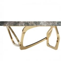 VIG Modrest Colton - Modern Brown & Gold Dining Table