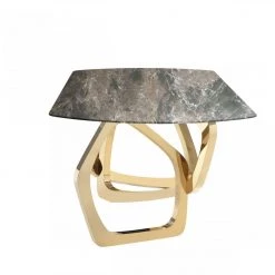 VIG Modrest Colton - Modern Brown & Gold Dining Table