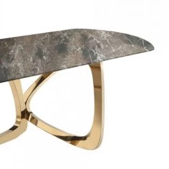 VIG Modrest Colton - Modern Brown & Gold Dining Table