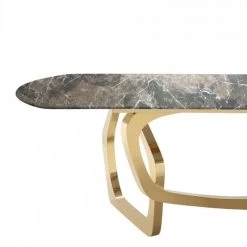 VIG Modrest Colton - Modern Brown & Gold Dining Table