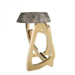 VIG Living Room Modrest Colton - Modern Brown & Gold Console Table