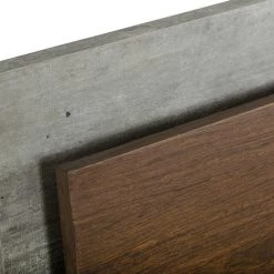 VIG Nova Domus Conner Modern Dark Walnut & Faux Concrete Bed Beds & Headboards