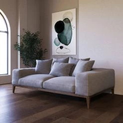 VIG Divani Casa Corina - Modern Grey Linen Loveseat Living Room