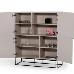 VIG Living Room Modrest Hope Modern Grey Gloss Tall Buffet
