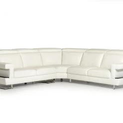 VIG Estro Salotti Crosby - Italian Modern White Leather Sectional Sofa