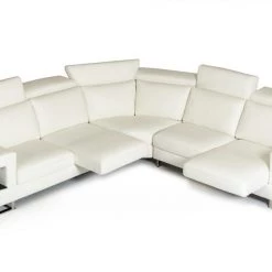 VIG Estro Salotti Crosby - Italian Modern White Leather Sectional Sofa