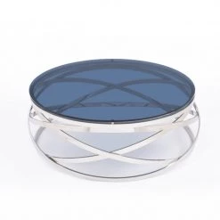 VIG Modrest Tulare Contemporary Smoked Glass Coffee Table By Hollywood Glam