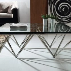 VIG Modrest Newark Contemporary Glass Coffee Table