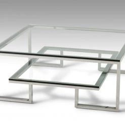 VIG Modrest Topaz Modern Glass Coffee Table By Hollywood Glam Living Room