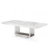VIG Living Room Modrest Kingsley Modern Marble & Stainless Steel Coffee Table