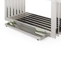 VIG Living Room Modrest Kingsley Modern Marble & Stainless Steel Coffee Table