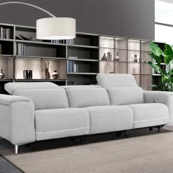 VIG Divani Casa Cyprus - Contemporary Grey Fabric Sofa W/ Electric Recliners