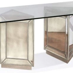 Best Master Furniture Omni Mirrored Dining Table Dining Room