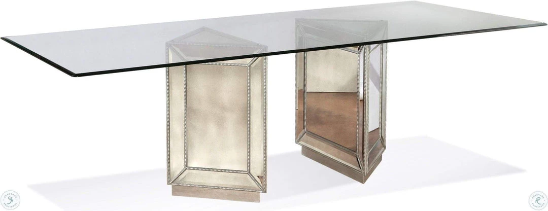 Best Master Furniture Omni Mirrored Dining Table Dining Room