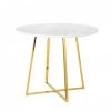 VIG Dining Room Modrest Swain Modern Faux Marble & Gold Round Dining Table