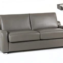 VIG Estro Salotti Dalia Modern Grey Leather Sofa Bed