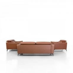 VIG Divani Casa Danis - Modern Cognac Leather Brown Sofa Set Living Room