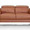 VIG Living Room Divani Casa Danis - Modern Cognac Leather Brown Loveseat