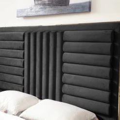 VIG Beds & Headboards Modrest Daystar - Eastern King Modern Beige Velvet & Gold Bed