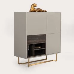 VIG Living Room Modrest Deegan Modern Grey & Ebony Tall Buffet