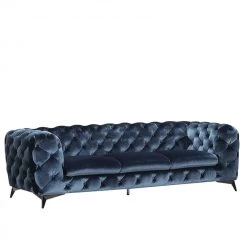 VIG Living Room Divani Casa Delilah Modern Blue Fabric Sofa