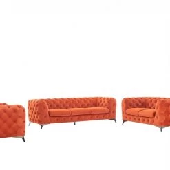 VIG Living Room Divani Casa Delilah Velour Sofa Set