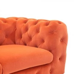 VIG Divani Casa Delilah - Modern Orange Fabric Sofa