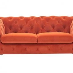 VIG Divani Casa Delilah - Modern Orange Fabric Loveseat