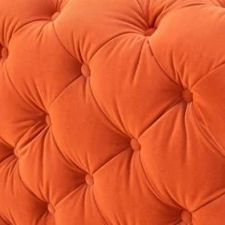 VIG Divani Casa Delilah - Modern Orange Fabric Loveseat