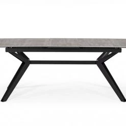 VIG Modrest Dennis - Modern Grey Ceramic Extendable Dining Table Dining Room
