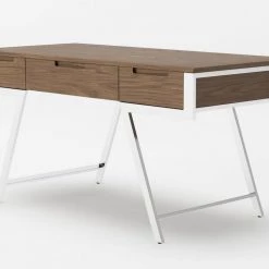 VIG Office Modrest Dessart - Modern Walnut Veneer Desk