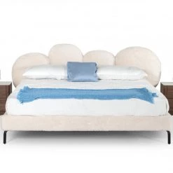 VIG Beds & Headboards Modrest Destiny - Contemporary White Sherpa Bubble Bed