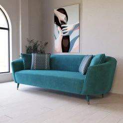 VIG Divani Casa Jenner - Modern Aqua Velvet Sofa