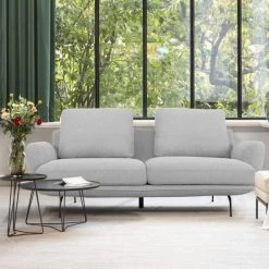 VIG Divani Casa Dolly - Modern Light Grey Loveseat Living Room