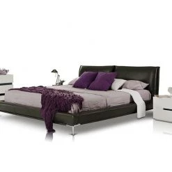 VIG Modrest Loft - Modern Grey Eco-Leather Platform Bed By Hollywood Glam Beds & Headboards
